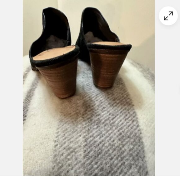 Zodiac Suede Leather ADA Slip-on Open Back Mules Black Shoe Size 6.5 Fast Ship - Picture 6 of 8